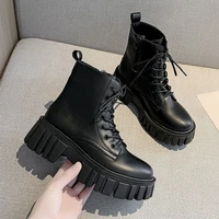 platform women boots winter platform ankle boots sexy punk motorcycle boots shoes high heel ankle boots for women booties