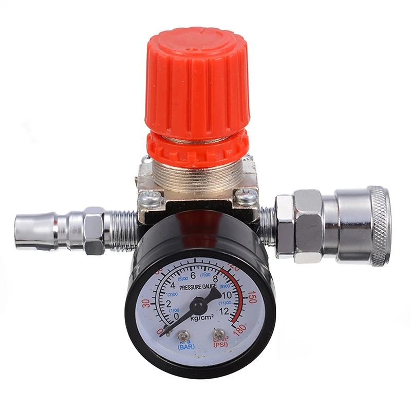 

Universal 1/4" Air Compressor Pressure Regulator Gauge 180 PSI Regulating Control Valve Parts Accessories