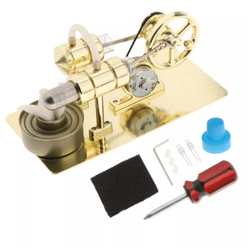 

Stirling Engine Model Electric Generator Motor Heat Toy Engines Diy Toy Physics Steam Power Toy for Kids Adults Gifts