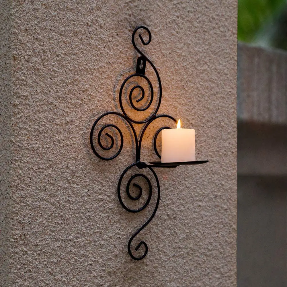 Shelf New House Candle Tripod Handmade Iron Wall-mounted Candle Holder Furniture Decoration