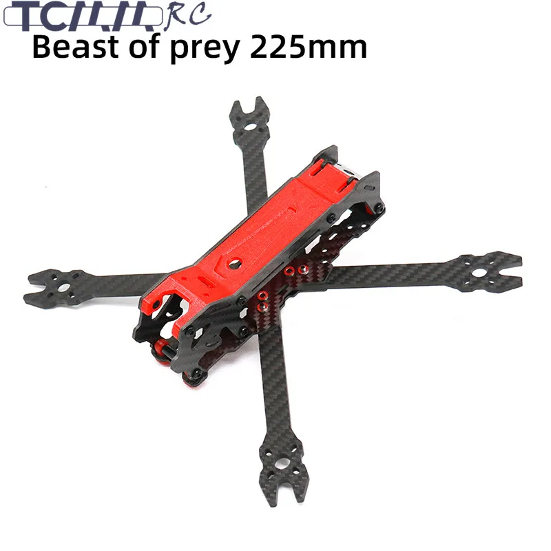Комплект рамок TCMMRC FPV из углеродного волокна чудовище добыча 225 мм 5 дюймов