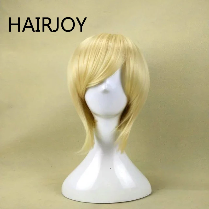 HAIRJOY синтетические волосы короткие прямые фиолетовый парик для косплея синий