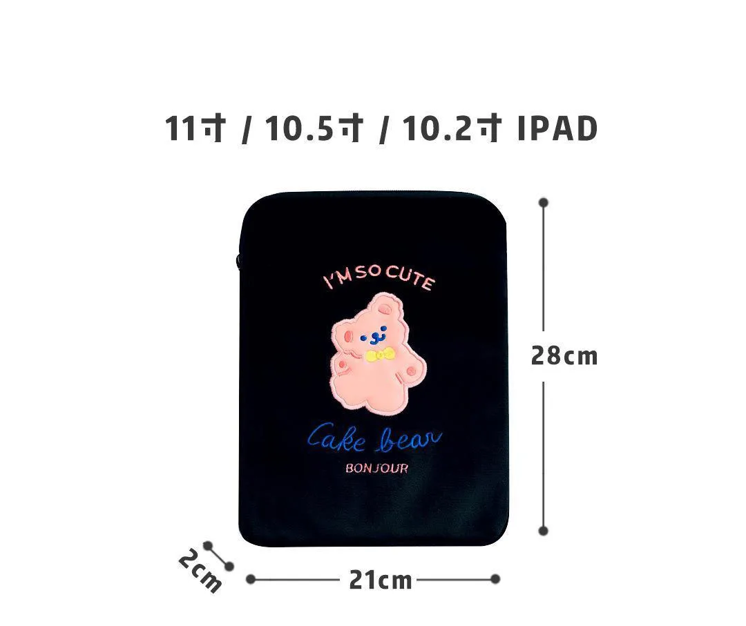 

Case for iPad pro 11 2020 Bag Bear Cute Animal Pattern Bag for Ipad Air pro 10.2 Tablet Sleeve Case for 10.5/10.2inch girl Bag