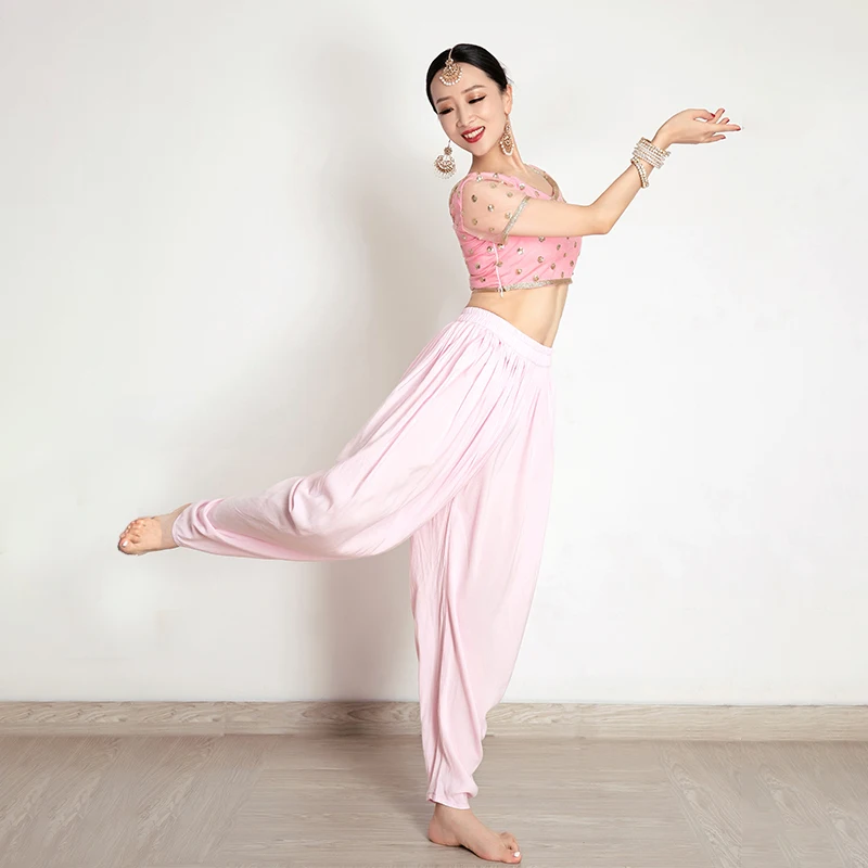 

Индийские танцевальные брюки, женская одежда для упражнений, профессиональные брюки для танца живота, тренировочные брюки, Классический Во...