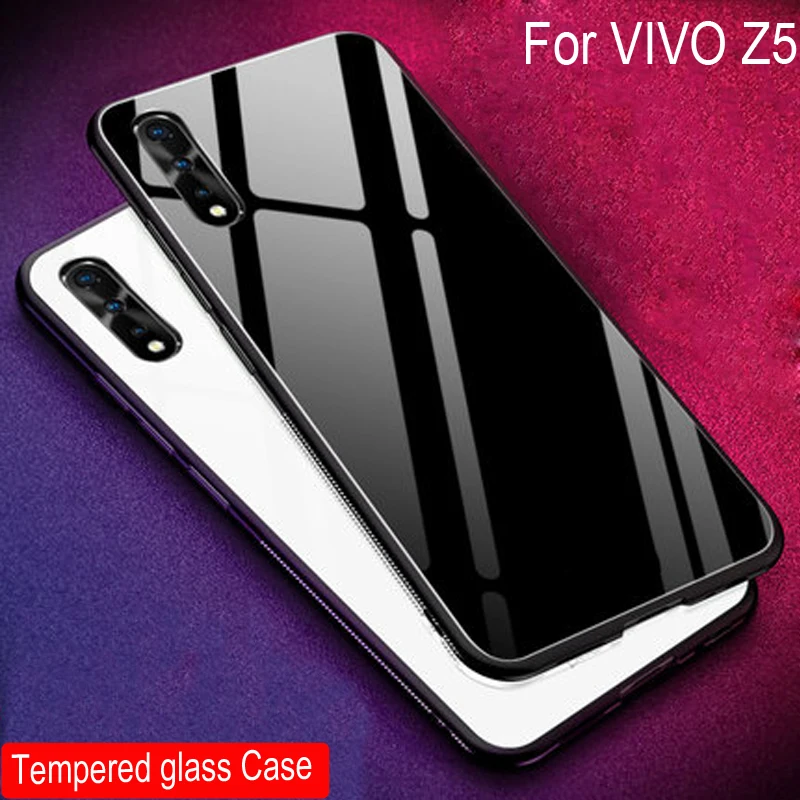 Закаленное стекло крышка для VIVO Z5 z5 градиентный цвет задняя Z 5 Мягкие силиконовые