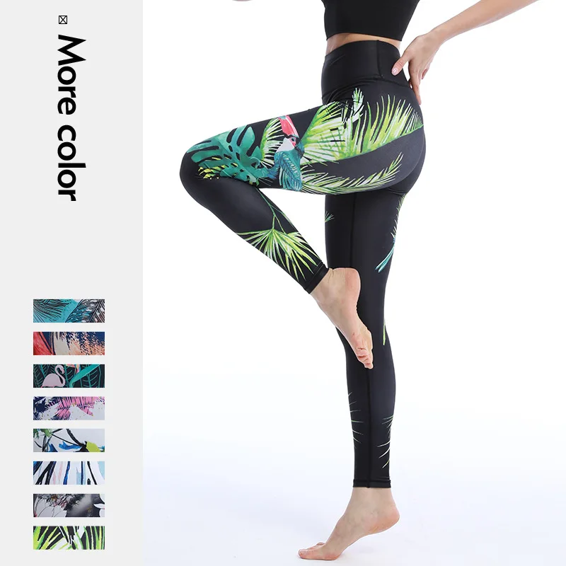 

Print Yoga Pants Women Unique Fitness Leggings Workout Sports Running Leggings Sexy Push Up Gym Wear Elastic Slim Pants