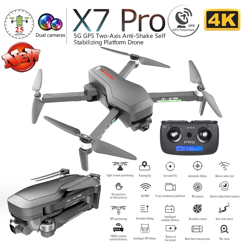 Профессиональный складной Дрон с дистанционным управлением GPS следуй за мной