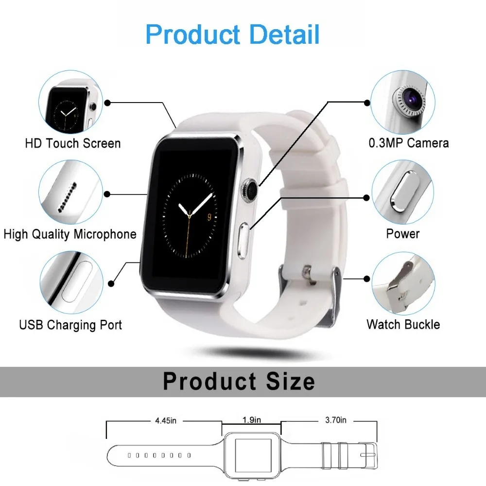 Smart Watch Clock Sim Push Message Bluetooth for Android IOS reloj Men Women Sport Smartwatch iPhone wei sa m u ng 2020 Hot | Электроника
