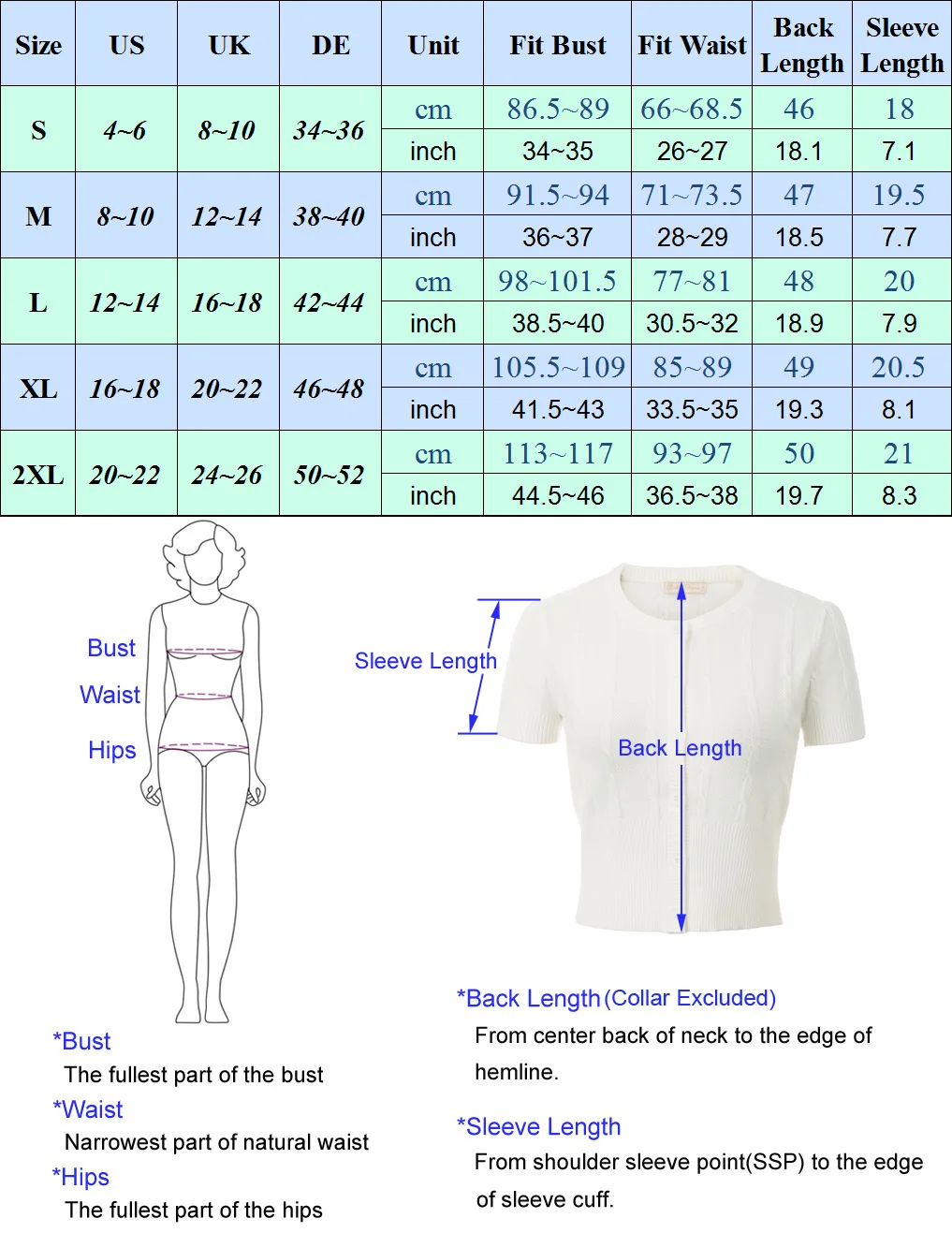 

Belle Poque Women Coat Tops Cropped Knitwear Cardigan Short Puff Sleeve Crew Neck Button Placket Summer Slim Jumper Sweater Lady