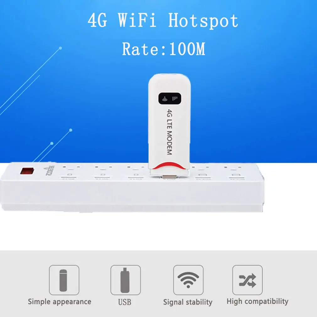 

4G/3G Portable 100Mbps USB Wifi Router Repeater Wireless Signal Extender Booster Supporting Multi-Band FDD-LTE B1 B3 B7 B8 B20