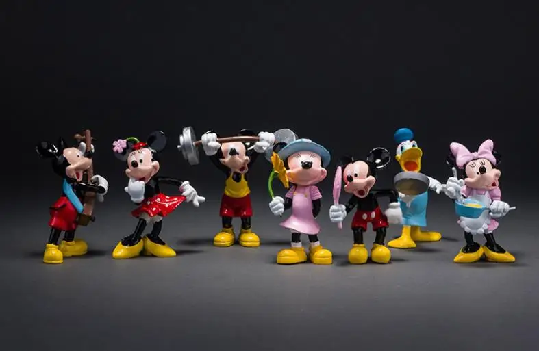 Лидер продаж игрушки Disney 6-9 см 7 шт./комплект клубный домик Микки Мауса