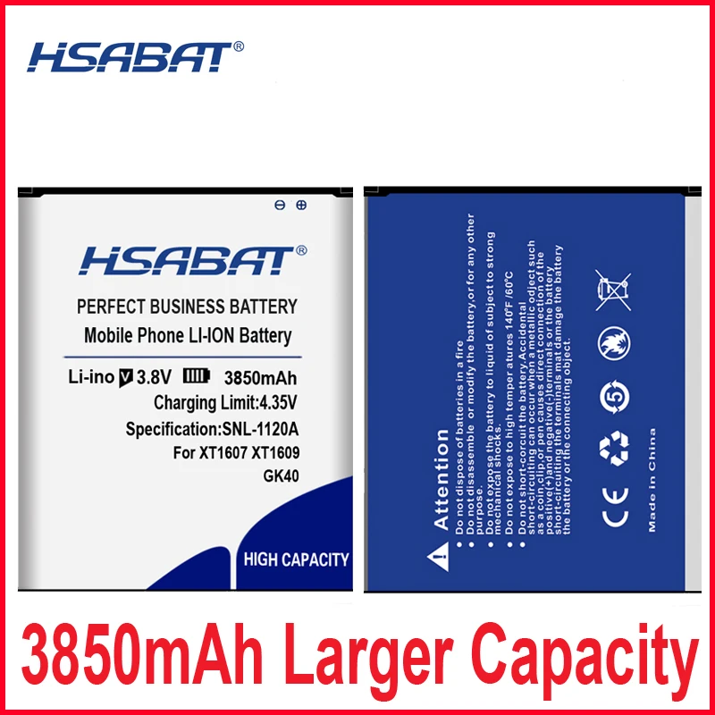 HSABAT GK40 запасной аккумулятор 3850 ма-ч для MOT1609BAT M0T1609BAT Батарея для MOTOROLA MOTO G4 играть XT1600 XT1609 XT1607