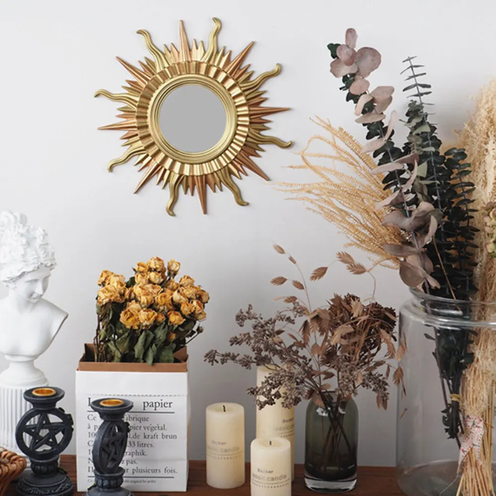 

Mirror Resin Molds Sun Mirror Silicone Resin Mold Makeup Mirror Epoxy Resin Casting Mold Art Craft Bathroom Home Wall Decoration