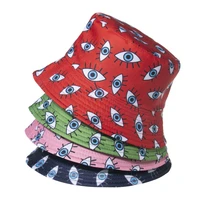 bucket hat hip hop men fashion eye pattern fisherman caps winter gorras bob hats for women beach cap unisex panama hat