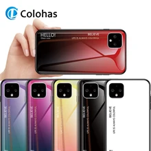 Градиентный чехол из закаленного стекла для Google Pixel 4 3 3A 2 1 XL