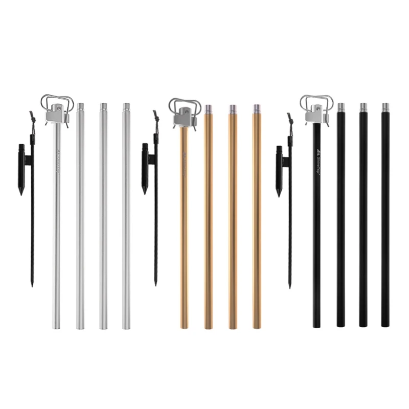 

166cm Camping Light Rod Fold Aluminum Alloy Double Hanging Hook Lamp Stand Holde D2TC