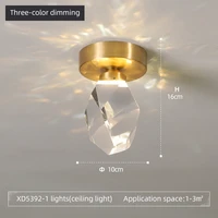 modern led ceiling lamp crystal lampshade gold lights for balcony corridor staircase vestibule decoration lighting fixture