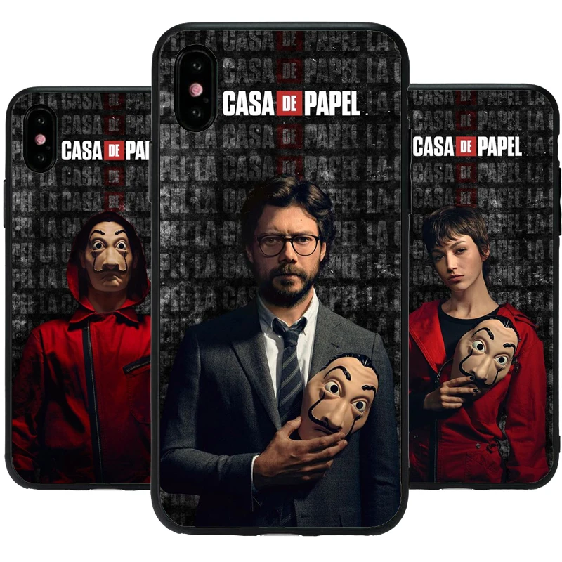 Чехол для ТВ серии iphone 11 11Pro 8 6 6S Heist бумага дома чехол телефона X XR XS MAX fundas мягкий из