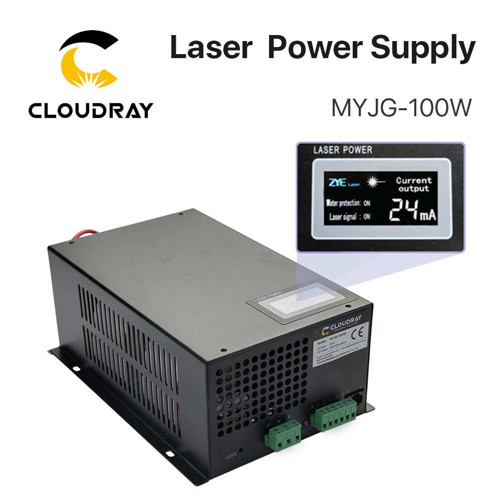Cloudray 80-100 Вт CO2 лазерный источник питания для CO2 лазерной гравировки, резки MYJG-100W категории