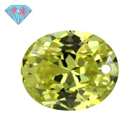 one hole olive oval shape cubic zirconia brilliant cut loose cz stone synthetic gems beads for jewelry size3x5 12x16mm
