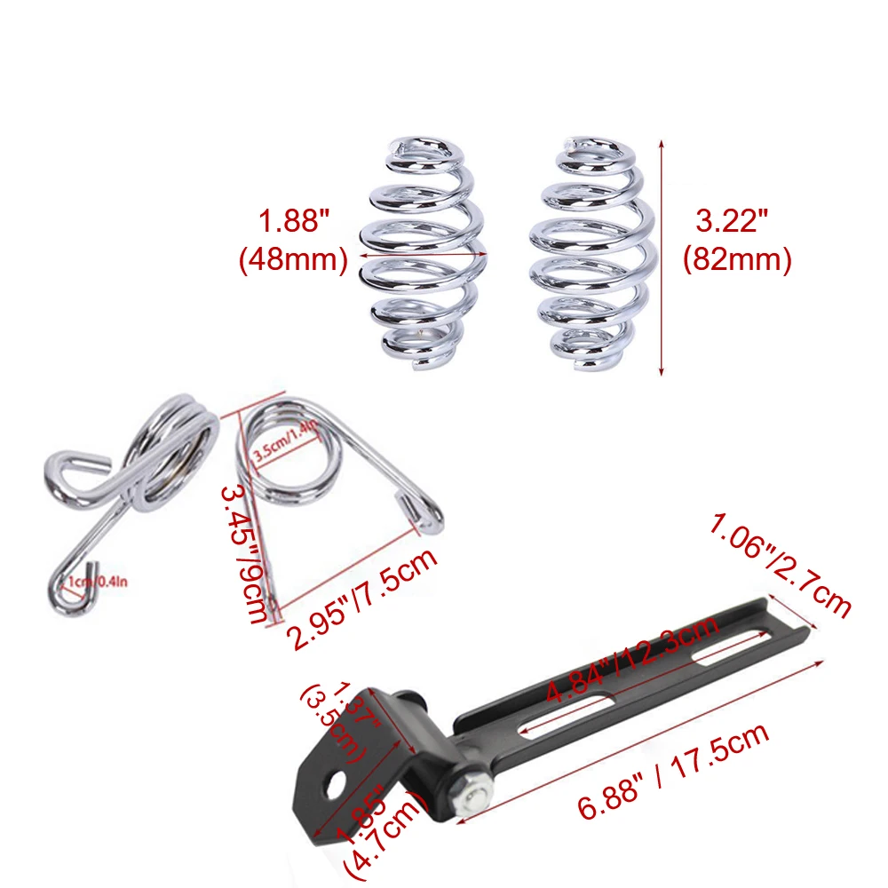 

Leather Motorcycle Drive Solo Seat +3" Spring Bracket For Harley Davidson Bobber Chopper Sportster 883 1200 Heritage Springer