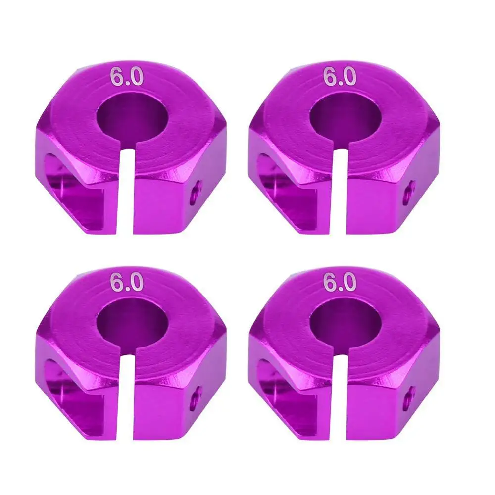 6mm 12 мм Универсальный колеса с шестигранной концентратор usb адаптер для безколлекторная электрическая модель Сакура 1/10 Масштаб RC спортивный автомобиль внедорожник bigfoot автомобиля 5 6 7 мм колеса с шестигранной головкой адаптер - Color: 6mm