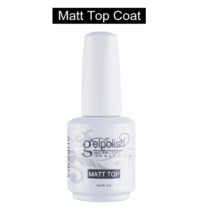 Matt Top Coat Гель для ногтей гель для полировки ногтей лак 15 мл УФ гель лак для основа для ногтей гелевое покрытие для ногтей праймер Гель-лак для маникюра дизайн ногтей - Цвет: Matt Top Coat