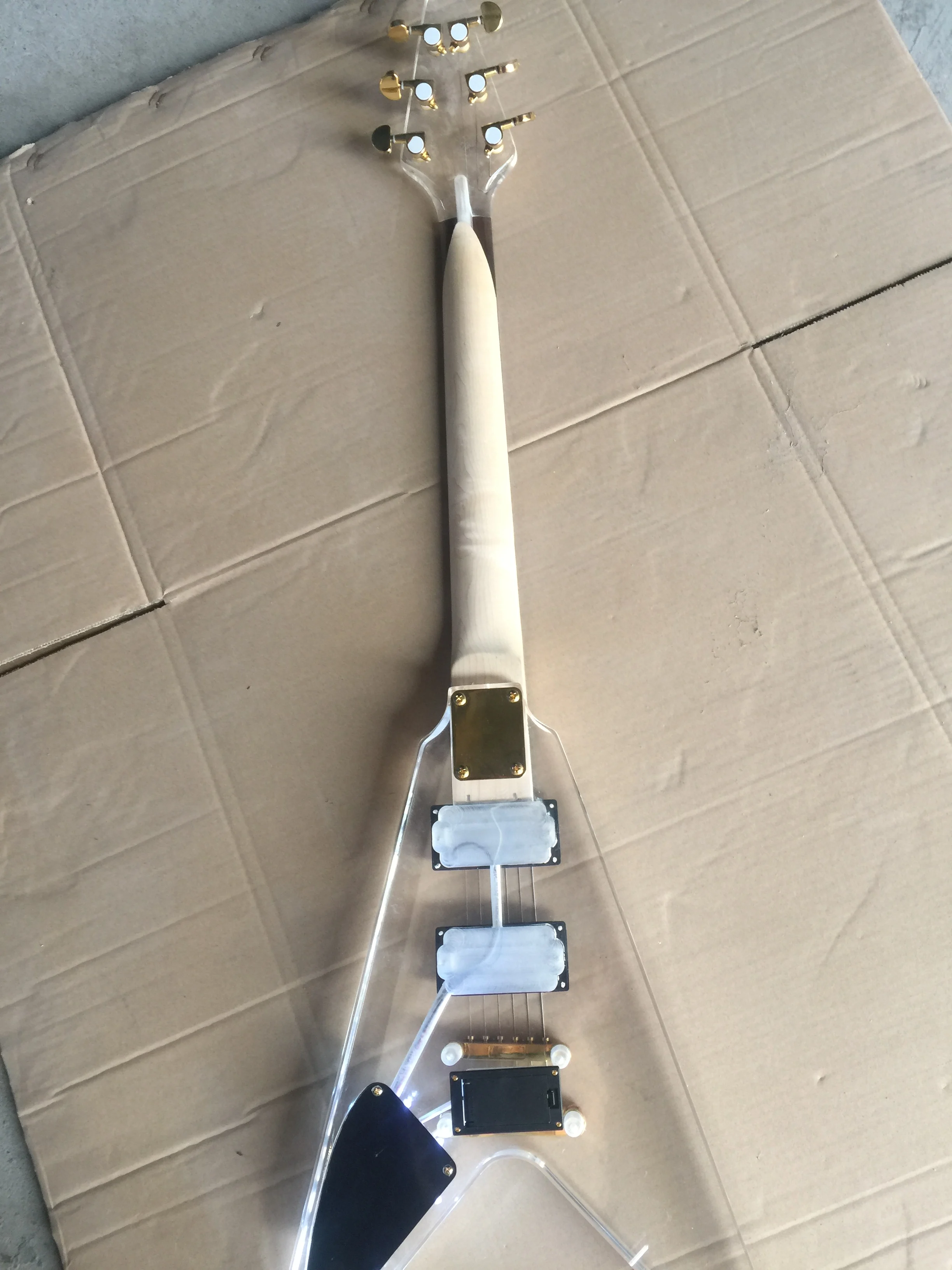 Электрогитара/акриловая зеленая светодиодный гитара с ласточкиным хвостом/электрогитара китайская электрогитара