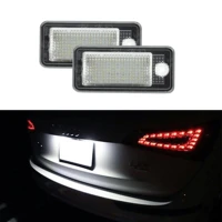 2x led license number plate light for audi a3 a4 s4 rs4 b6 b7 a6 rs6 s6 c6 a5 s5 2d cabrio q7 a8 s8 rs4 avant canbus led lamp