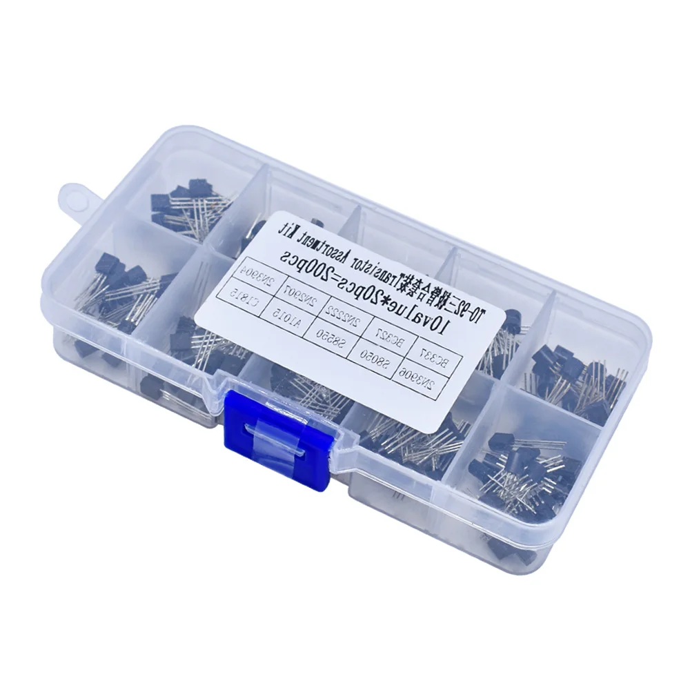 BC337 BC327 2N2222 2N2907 2N3904 2N3906 S8050 S8550 A1015 C1815 10 ценности * 20 штук = 200/набор коробка
