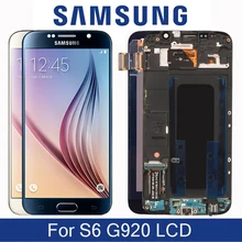 ЖК дисплей SUPER AMOLED для Samsung Galaxy S6 G920 G920F G920i G920W8, дисплей с сенсорным экраном и дигитайзером в сборе с рамкой, оригинал