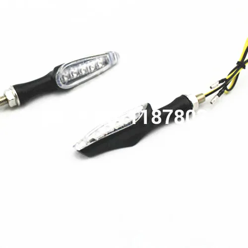 Черная пара СВЕТОДИОДНЫХ указателей поворота для Honda Yamaha Suziki Kawasaki Ducati KtN BMW Aprilia