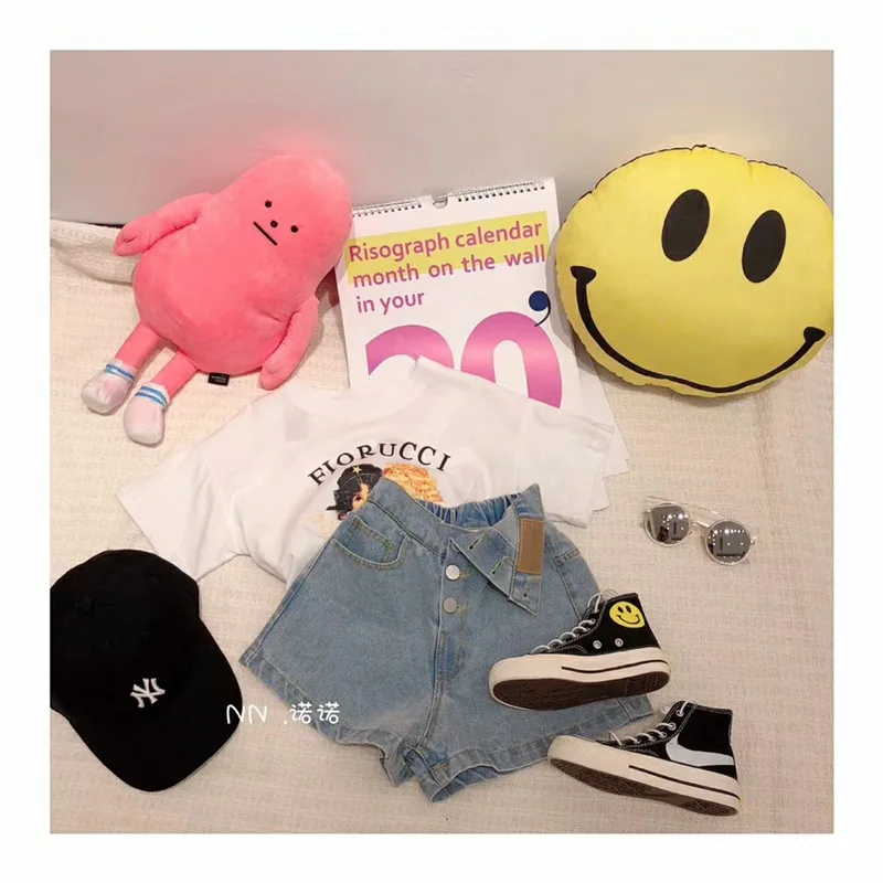 Детская одежда Новинка лета 2020 детские брюки джинсовые шорты индивидуальные для