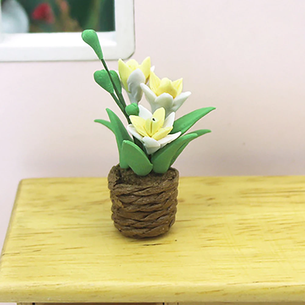 Миниатюрные аксессуары для кукольного домика миниатюрное Горшечное растение с