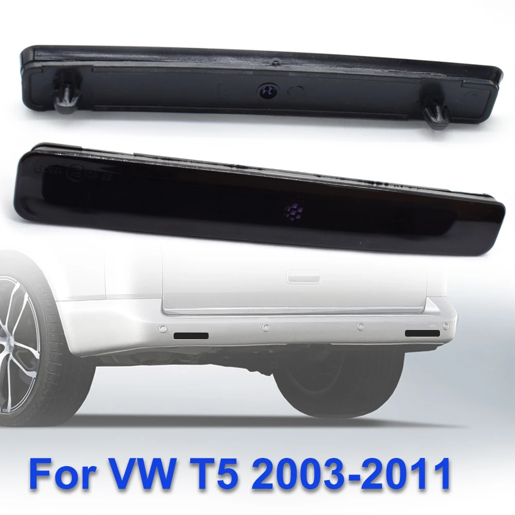 

2X Car Safety Mark Tail Light Black Rear Bumper Reflector Right + Left Smoked For Vw T5 Transporter Multivan 2003-2011