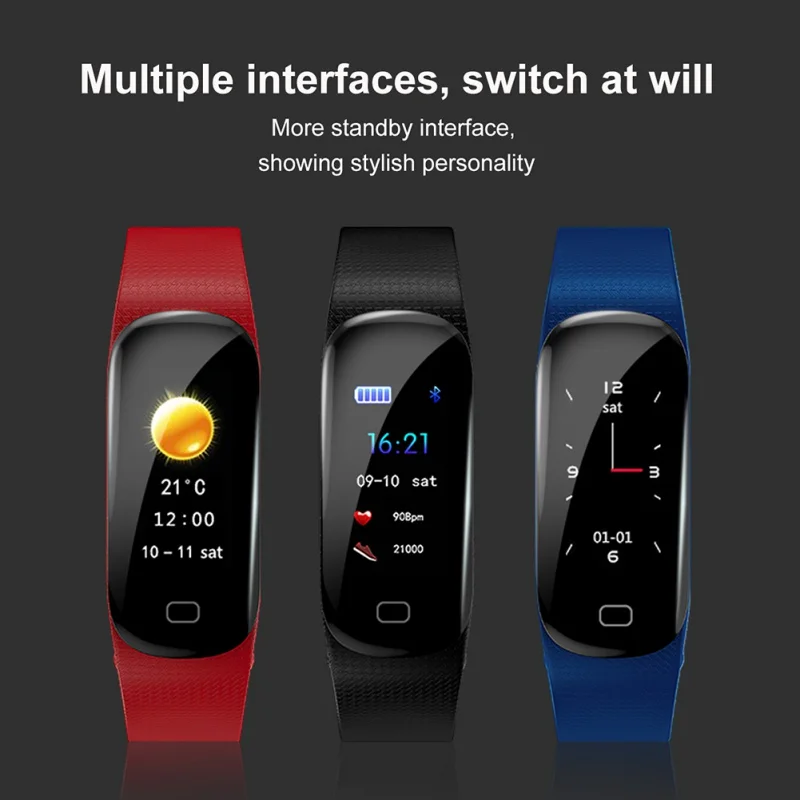 M5 Smart Band Waterproof BraceletBlood Pressure Blood Oxygen Heart Rate Fitness Tracker For iOS Android | Электроника
