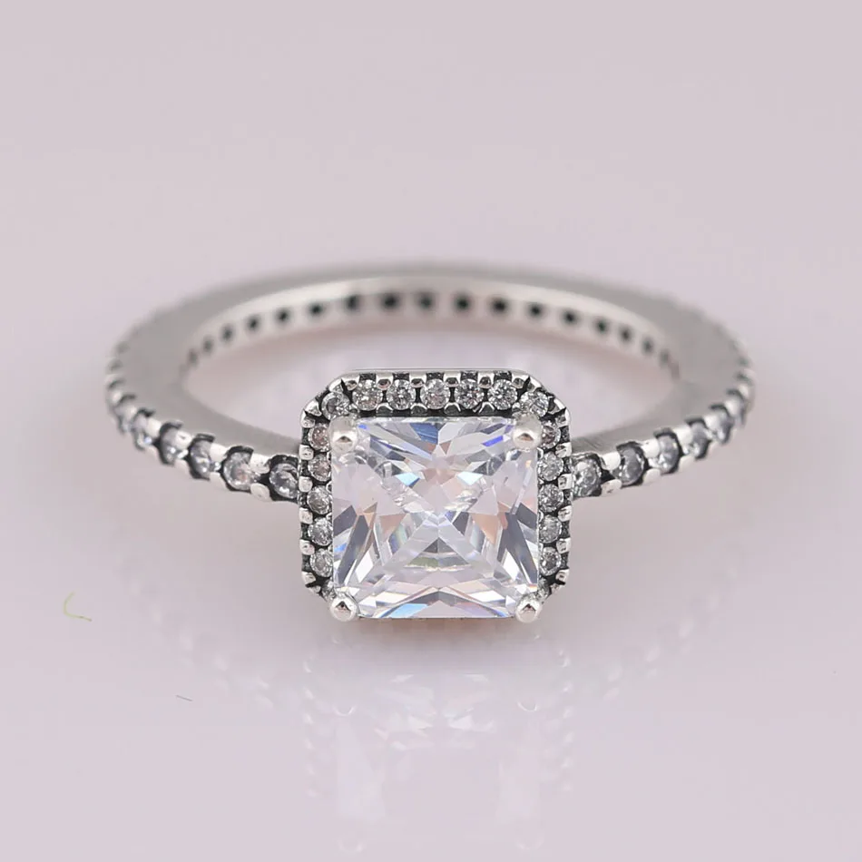 

Authentic S925 Ring for Women Timeless Elegance Ring Clear CZ Lady Jewelry