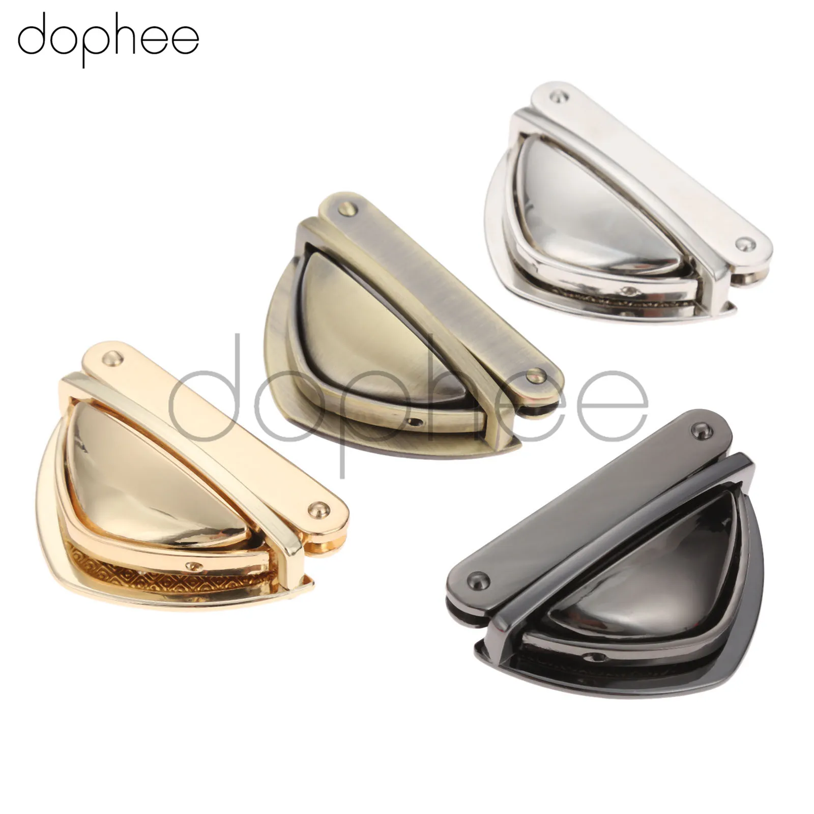 Dophee 1 комплект запорный замок застежка защелка застежки-пряжки для кожаной сумки Сумка кошелек DIY 4 цвета