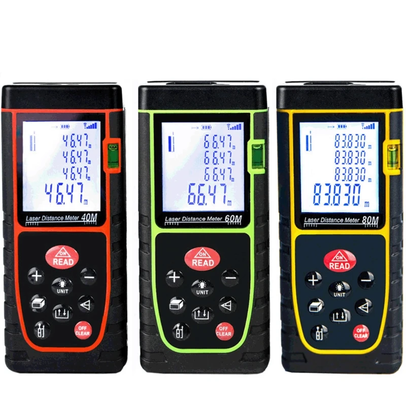 

Handheld Infrared Distance Measurement Meter Tape Range Finder Extreme Accuracy ±3mm Accuracy Meter Measure Test Tool