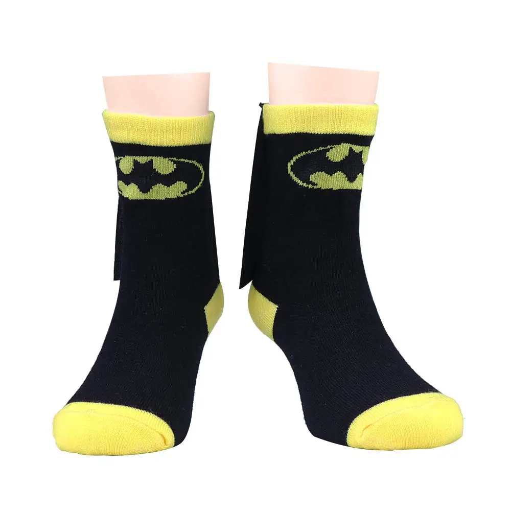 От 4 до 6 лет Детские носки с персонажами из мультфильмов Superman Spiderman Batman флэш