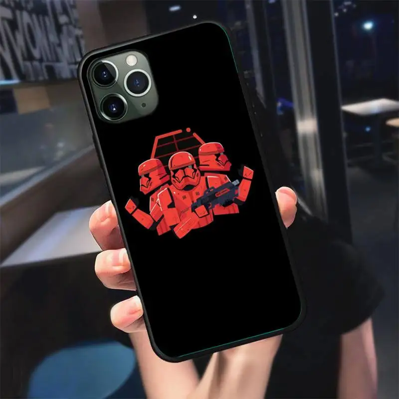 

Movie Wars Stars Stormtrooper Phone Case For Black-Iphone 5 5s se 6 6s 7 8 11 12 X Xs Xr Pro Plus Max Mini Cover