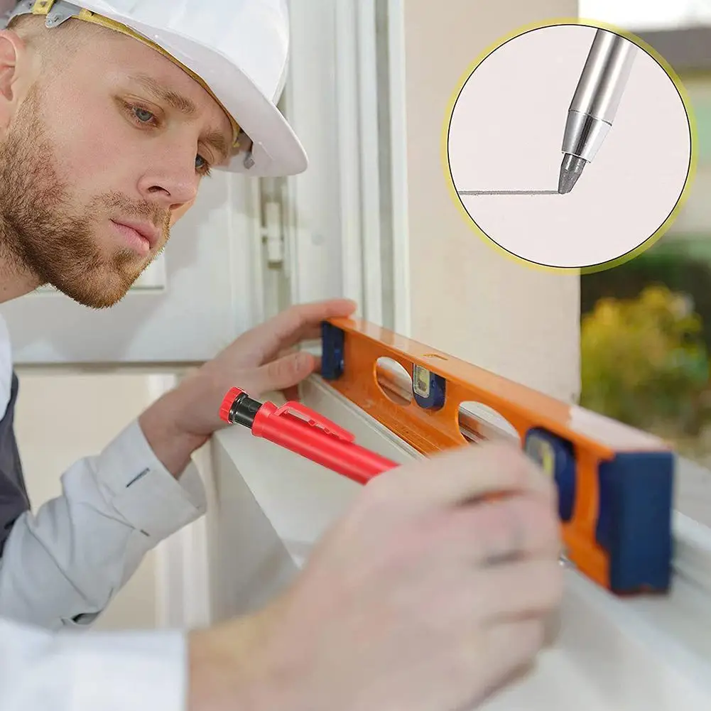 

Плотничный карандаш, набор ручек для деревообработки с заправляемым инструментом, точилка со встроенными механическими маркировочными вы...