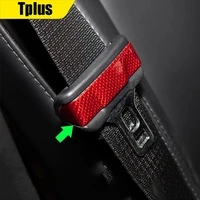 tplus car seat belt protection cover for tesla model 3 carbon fiber buckle anti scratch cover model three accessories