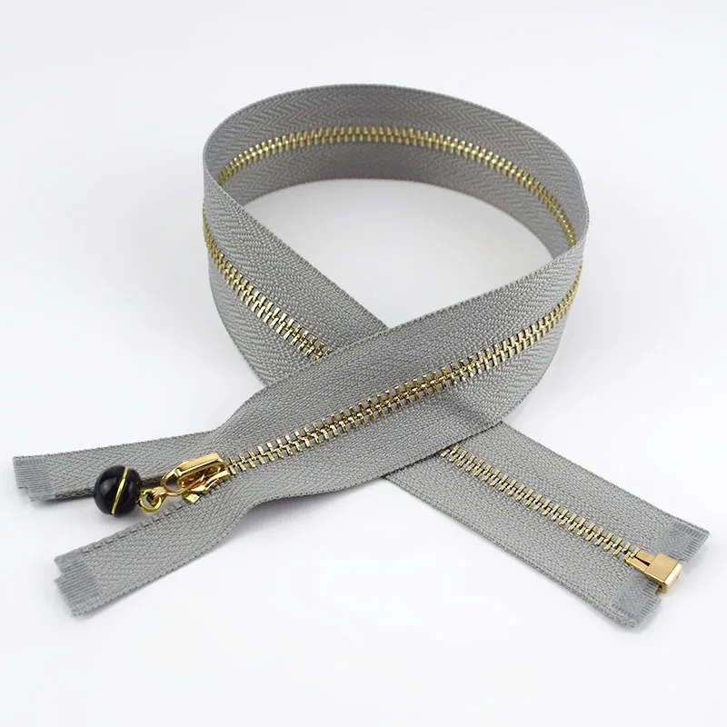 Grey-black 50 см 3# жемчужный слайдер съемник украшения металлические застежки-молнии для шитья одежды молния DIY ремесло аксессуары для шитья ZA044 золотые молнии - Цвет: Grey-black