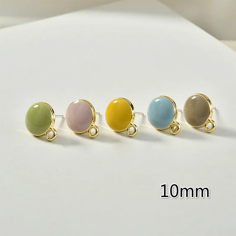 Весенние модели! 6 шт. круглые серебряные серьги гвоздики|Ювелирная фурнитура и