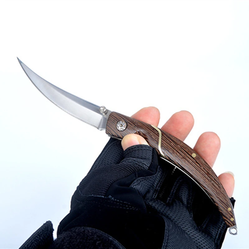 Karambit итальянский стилет мафия Тактический Складной нож 440C зеркальное лезвие