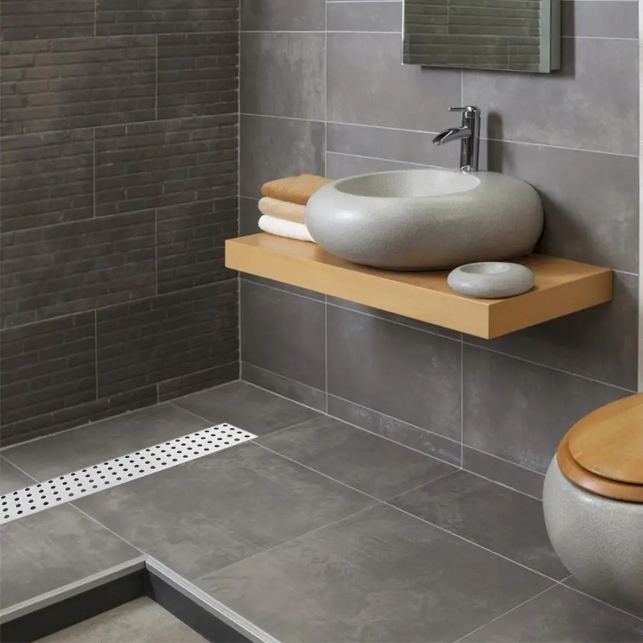 Ванная комната душевой пол прямоугольник линейный решетка Нержавеющая сталь