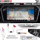 Автомобильный монитор Koorinwoo, HD мультимедийный монитор заднего вида с Bluetooth MP5 FM, Автомобильная камера заднего вида, парковочный детектор в рамке для номерного знака