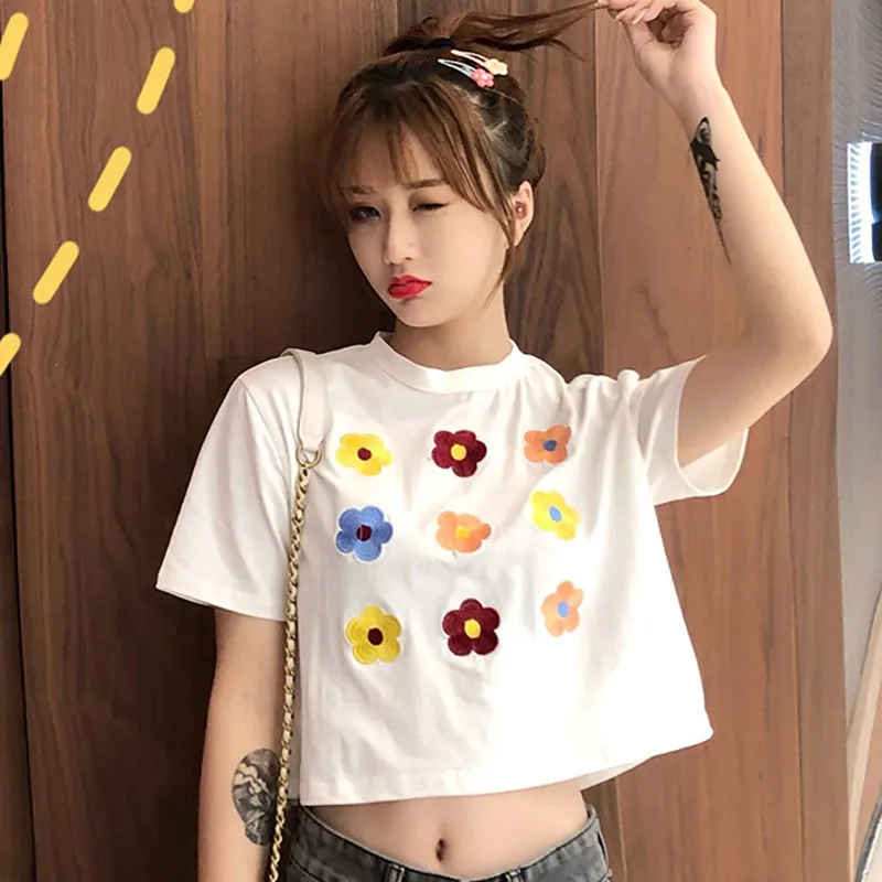 2019 Летний Новый Стиль Женский модный дизайн свободный круглый вырез Вышитый