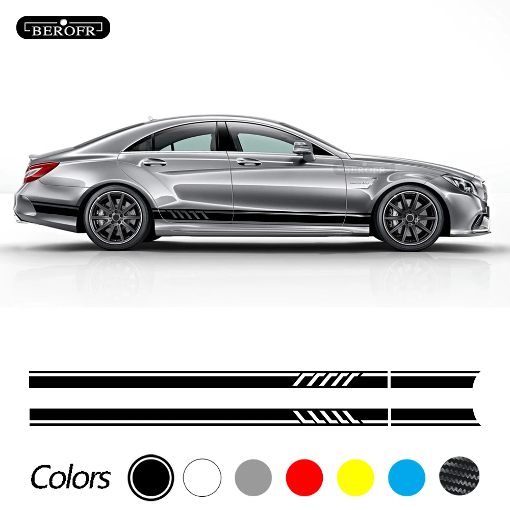 

Длинная наклейка на дверь автомобиля, полоса, юбка, корпус, Виниловая наклейка для Mercedes Benz GLS Class X167 X166 X164 Edition 1 AMG, аксессуары